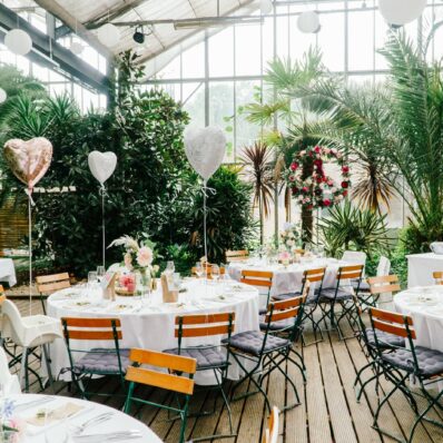 Panorama der Blumenhalle Jülich für Hochzeitsfotos