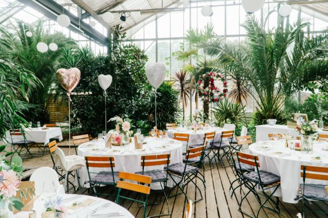 Panorama der Blumenhalle Jülich für Hochzeitsfotos