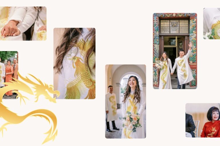 vietnamesisches brautpaar hochzeit deutschland traditionelle kleidung