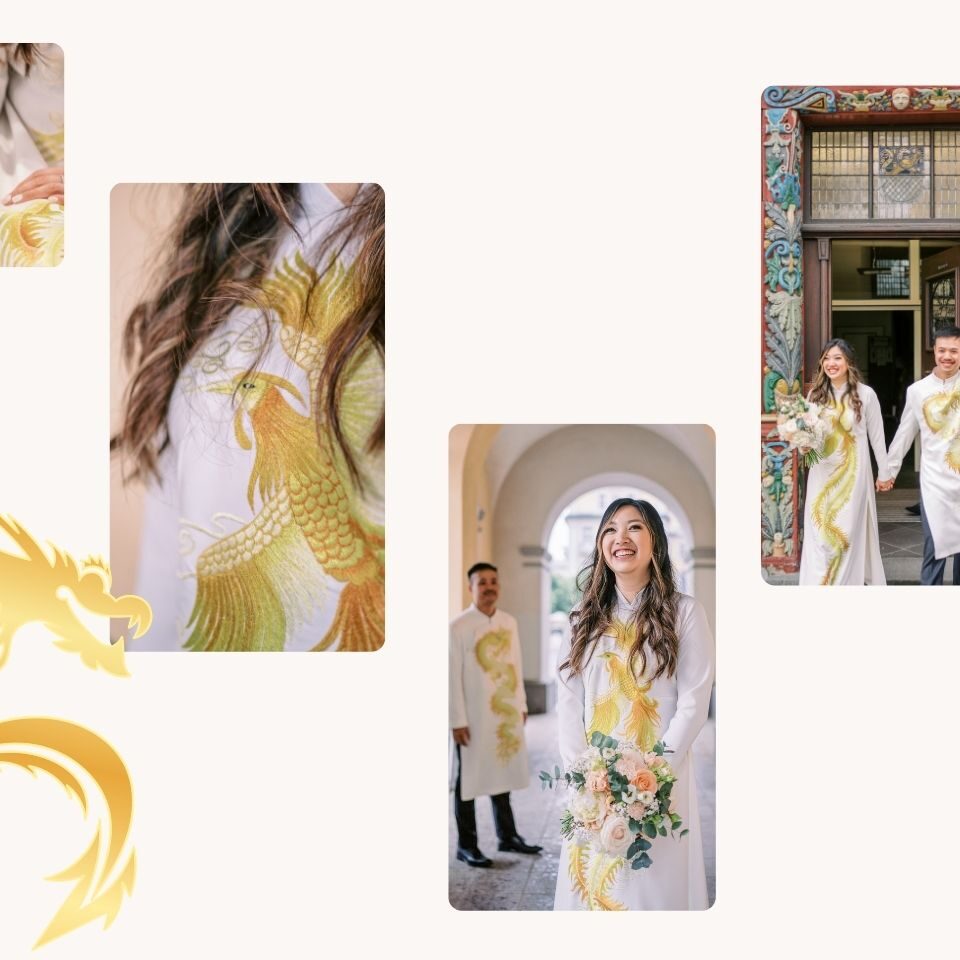 vietnamesisches brautpaar hochzeit deutschland traditionelle kleidung